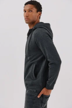 Cortefiel Camisolas-Casaco de malha com capuz Cinzento