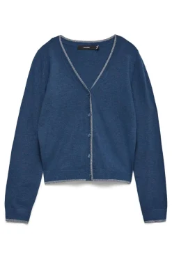 Vero Moda Camisolas-Casaco de malha com detalhes em glitter Azul