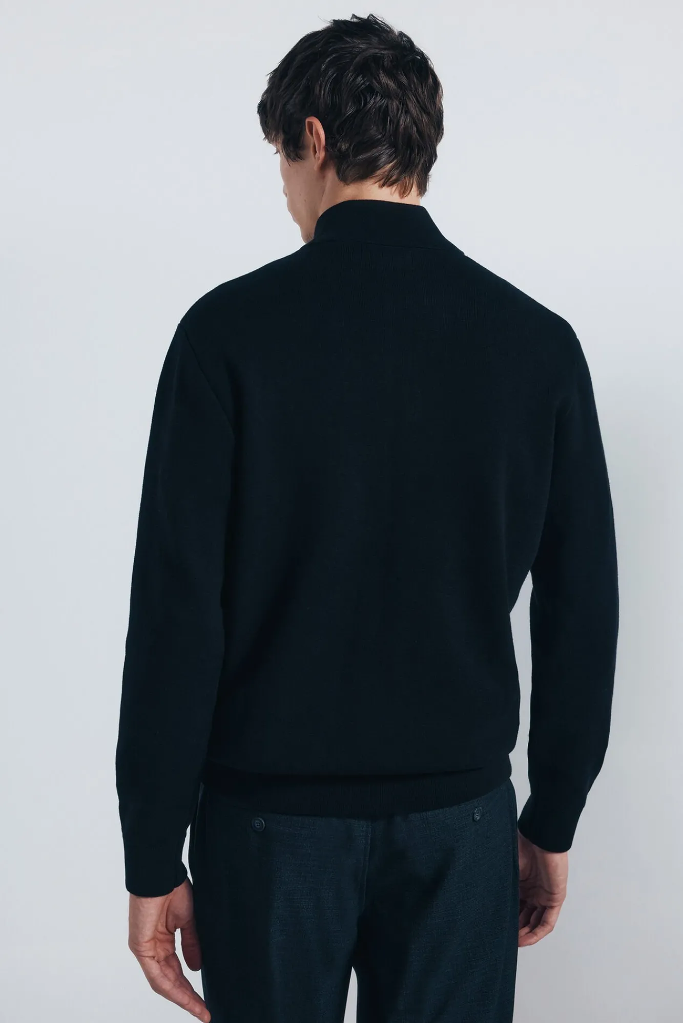 Springfield Camisolas-Casaco de malha com fecho-éclair Milano preto