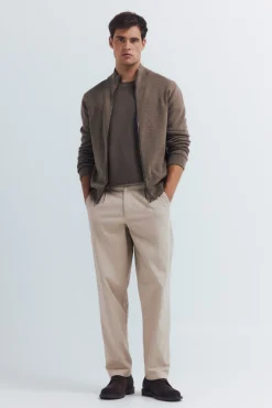 Springfield Camisolas-Casaco de malha com fecho-éclair Milano cru