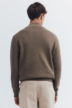 Springfield Camisolas-Casaco de malha com fecho-éclair Milano cru