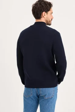 Dockers Camisolas-Casaco de malha com fecho-éclair Azul