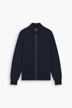 Dockers Camisolas-Casaco de malha com fecho-éclair Azul