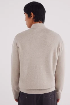 Springfield Camisolas-Casaco de malha com fecho-éclair Milano cru