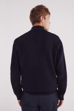 Springfield Camisolas-Casaco de malha com fecho-éclair Milano azul