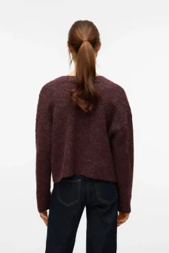 Vero Moda Camisolas-Casaco de malha curto de manga comprida com bolsos Roxo