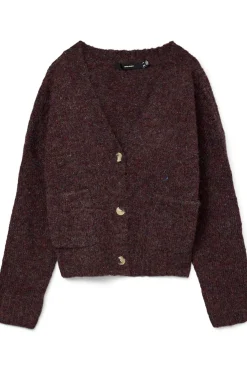 Vero Moda Camisolas-Casaco de malha curto de manga comprida com bolsos Roxo