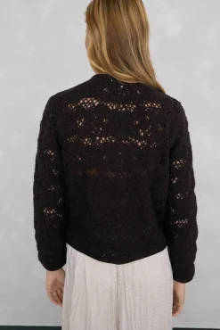 Pedro del Hierro Camisolas-Casaco de malha de crochet Marrom