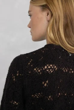 Pedro del Hierro Camisolas-Casaco de malha de crochet Marrom