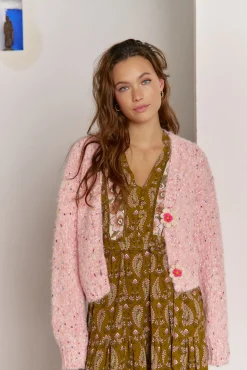 Jaase Camisolas-Casaco de malha de malha Subiu