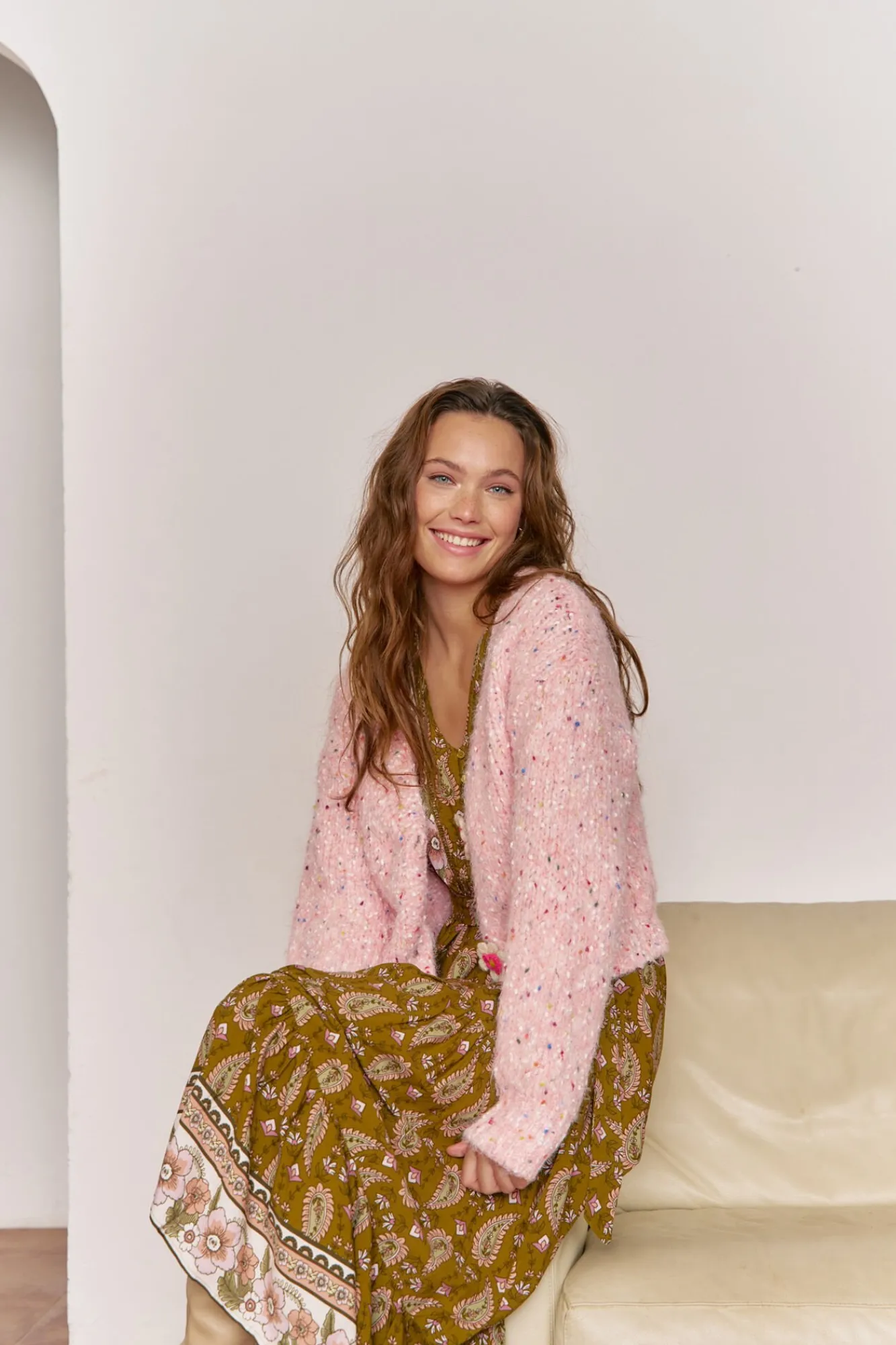 Jaase Camisolas-Casaco de malha de malha Subiu