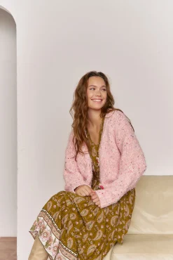 Jaase Camisolas-Casaco de malha de malha Subiu