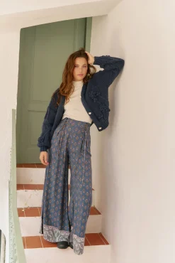 Jaase Camisolas-Casaco de malha de malha Azul