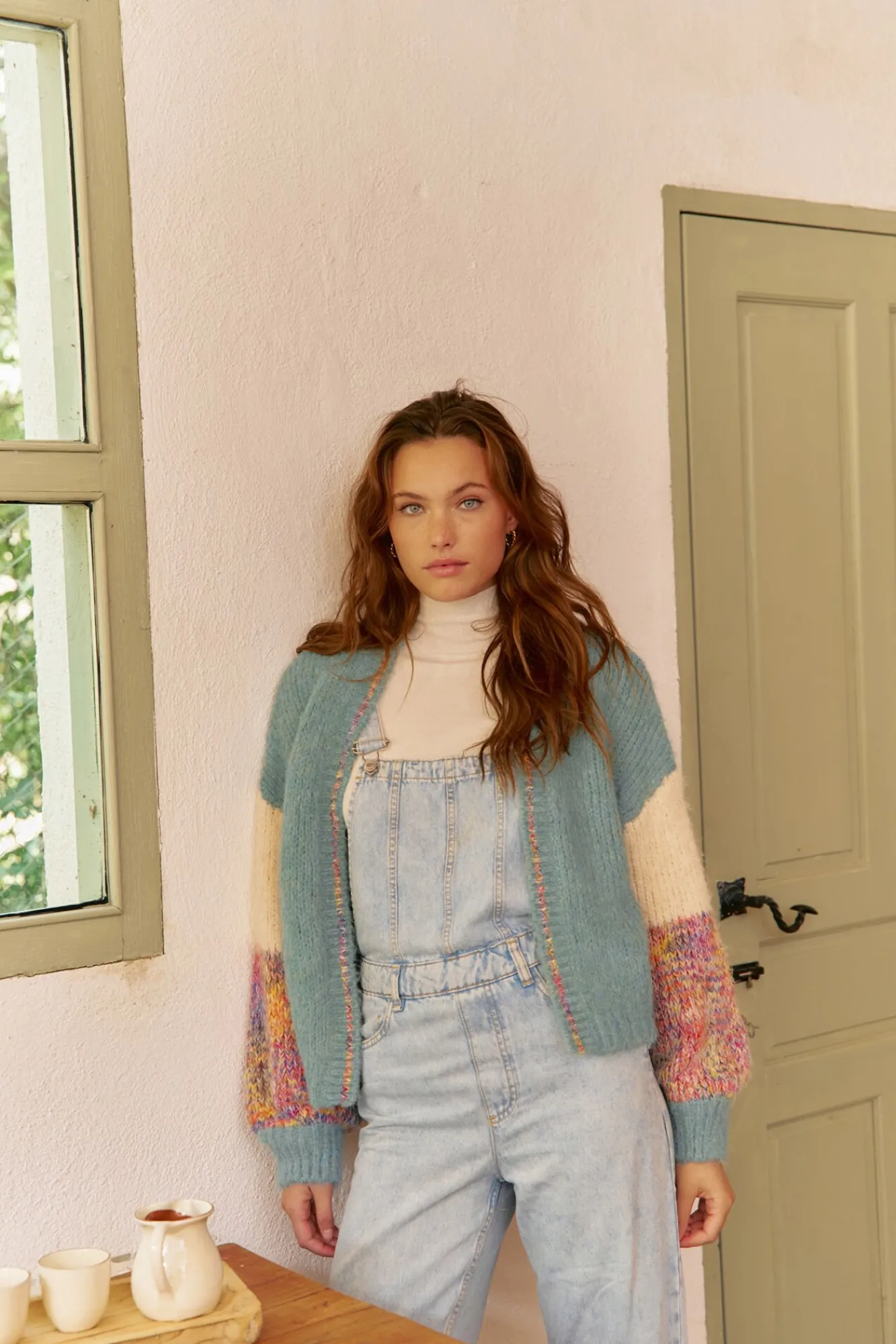 Jaase Camisolas-Casaco de malha de malha Azul