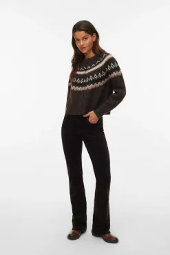 Vero Moda Camisolas-Casaco de malha de malha Castanho