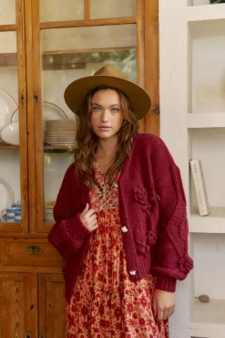 Jaase Camisolas-Casaco de malha de malha Granada