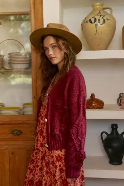 Jaase Camisolas-Casaco de malha de malha Granada