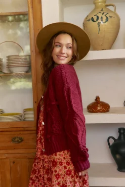 Jaase Camisolas-Casaco de malha de malha Granada