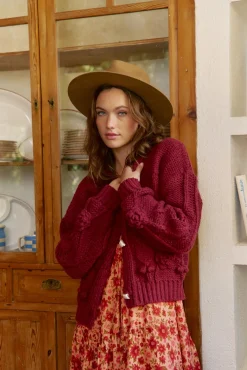 Jaase Camisolas-Casaco de malha de malha Granada