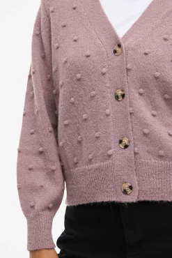 Vila Camisolas-Casaco de malha de malha com malha Subiu