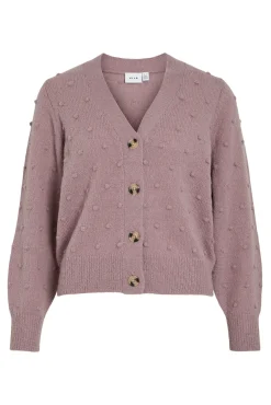 Vila Camisolas-Casaco de malha de malha com malha Subiu