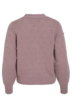 Vila Camisolas-Casaco de malha de malha com malha Subiu