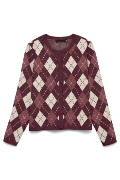 Vero Moda Camisolas-Casaco de malha de malha diamante Roxo