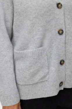 Vero Moda Curve Camisolas-Casaco de malha de malha curva Cinzento