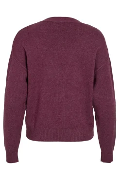 Vila Camisolas-Casaco de malha de malha com botões e viscose Granada