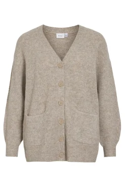 Vila Camisolas-Casaco de malha de malha malha Castanho