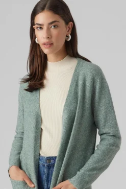 Vero Moda Camisolas-Casaco de malha de mulher comprido com manga comprida Verde