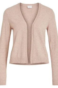 Vila Camisolas-Casaco de malha longo de malha com viscose Subiu