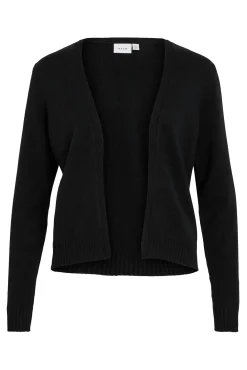 Vila Camisolas-Casaco de malha longo de malha com viscose Preto