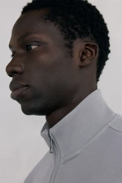 Pedro del Hierro Camisolas-Casaco de malha tecido técnico Cizento