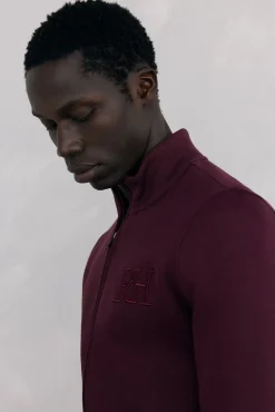 Pedro del Hierro Camisolas-Casaco de malha tecido técnico Bordeaux