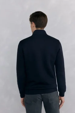 Pedro del Hierro Camisolas-Casaco de malha tecido técnico Preto