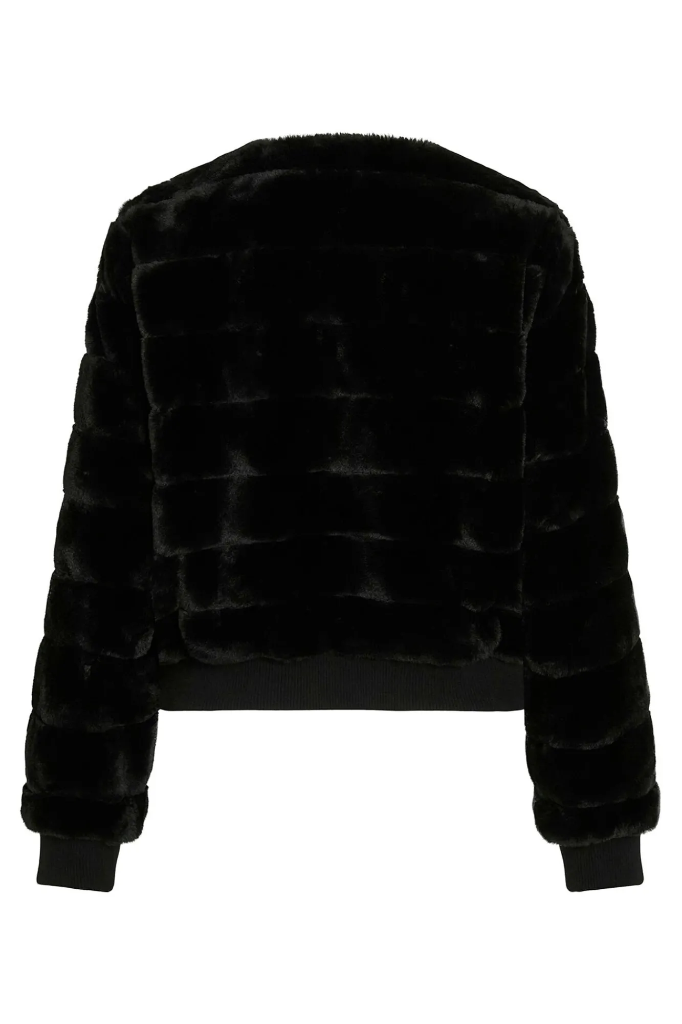 Vila Sobretudos|Casacos-Casaco de pele sintética Preto