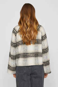 Vila Sobretudos|Casacos-Casaco de tecido abotoada Cinzento