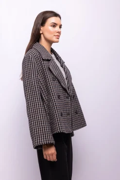 Object Sobretudos|Casacos-Casaco de tweed sobretudo Multicolorido