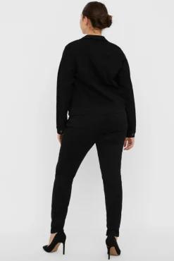 Vero Moda Curve Sobretudos-Casaco denim tamanho grande Preto
