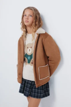 Springfield Kids Sobretudo|Casacos-Casaco dupla face para menina cru