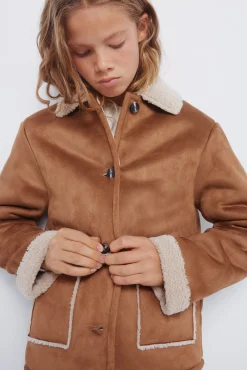 Springfield Kids Sobretudo|Casacos-Casaco dupla face para menina cru