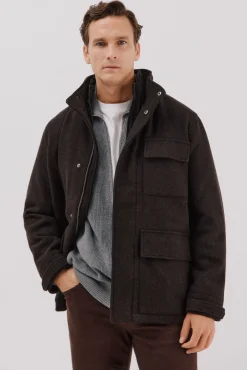 Cortefiel Sobretudos-Casaco forro removível Castanho