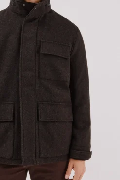 Cortefiel Sobretudos-Casaco forro removível Castanho