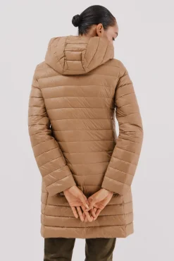 Cortefiel Casacos|Acolchoados E Agasalhos-Casaco longo de Sobretudo Tostado