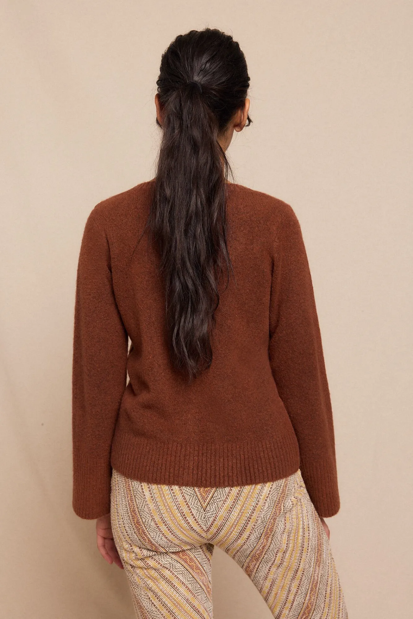 Slowlove Sobretudos-Casaco malha Castanho