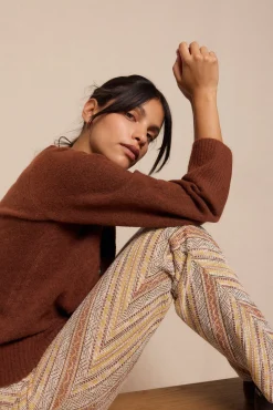 Slowlove Sobretudos-Casaco malha Castanho