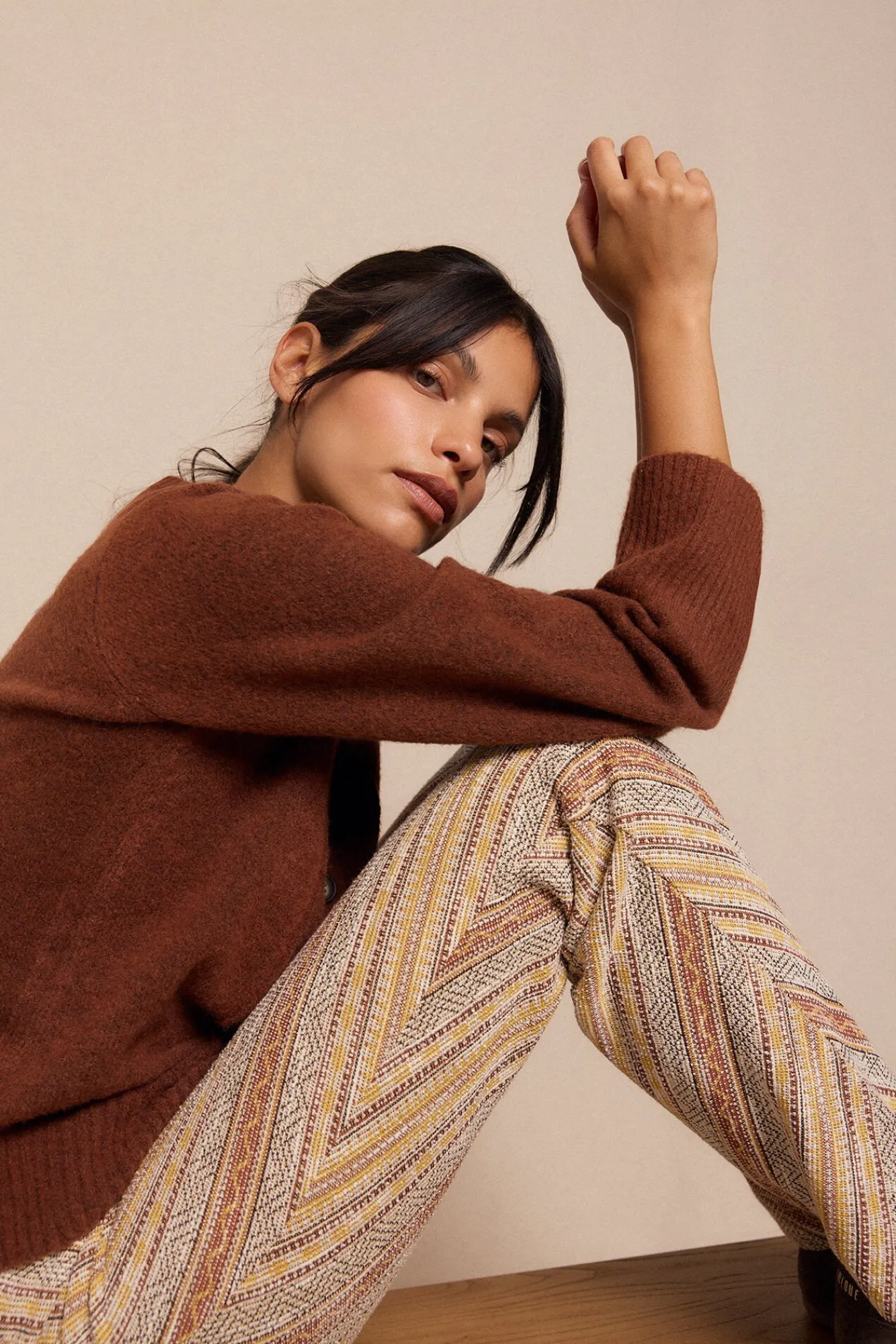 Slowlove Sobretudos-Casaco malha Castanho