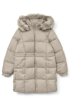 Vero Moda Sobretudos|Casacos-Casaco midi sobretudo Tostado