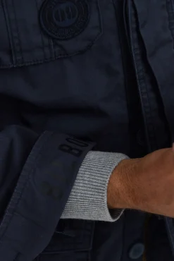 Silbon Casacos-Casaco militar com manchas tingidas Azul